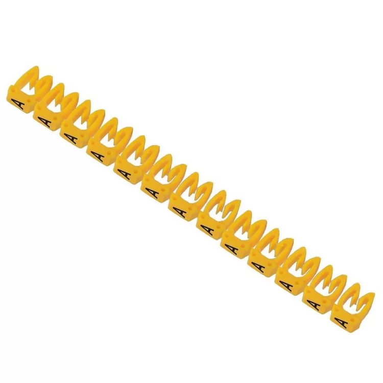 Жовті кабельні маркери IEK UMK06-02-A МКН-«A» 6мм² (1000шт/упак)