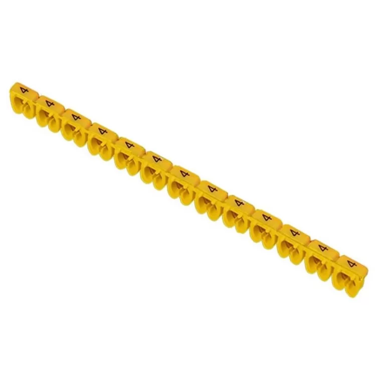 Жовті кабельні маркери IEK UMK04-02-4 МКН-«4» 4мм² (1000шт/упак)