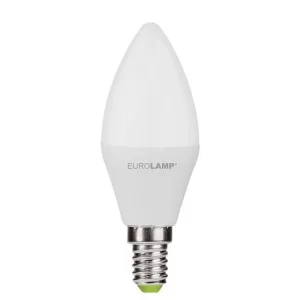 Лампа світлодіодна LED EUROLAMP LED C37 8W E14 3000K (LED-CL-08143(D))