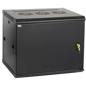 Чорна серверна шафа 19 ITK LWR5-15U66-MF LINEA W 15U 600x600мм