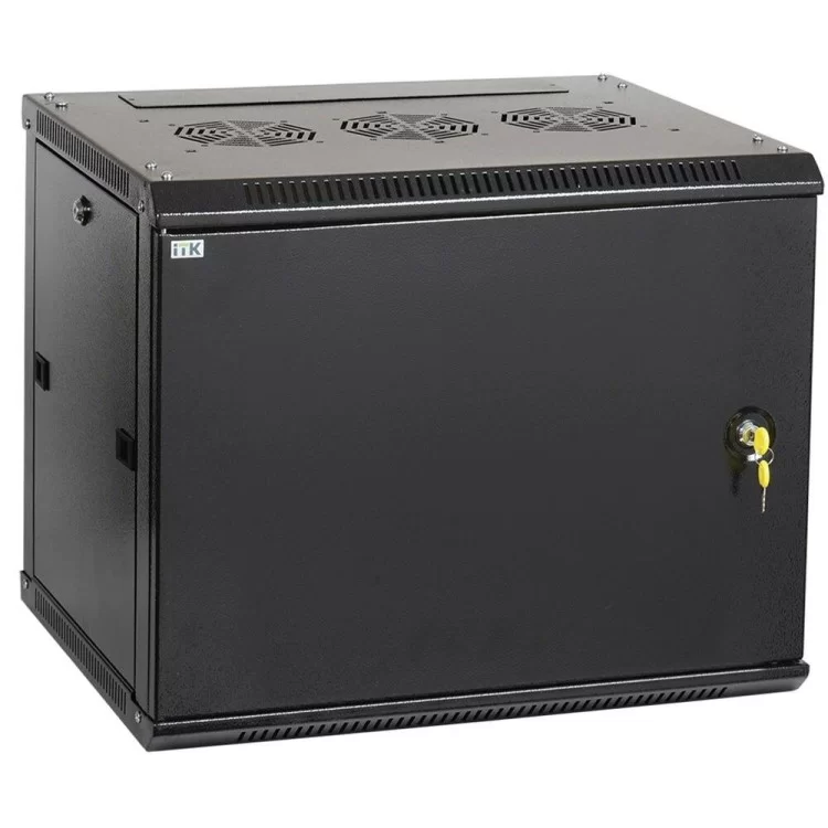 Чорна серверна шафа 19 ITK LWR5-15U66-MF LINEA W 15U 600x600мм