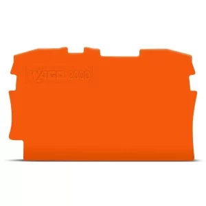 Торцевая/промежуточная пластина Wago 2000-1292 толщиной 0,7мм (оранжевая)