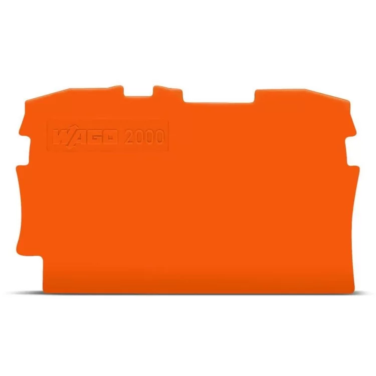 Торцевая/промежуточная пластина Wago 2000-1292 толщиной 0,7мм (оранжевая)
