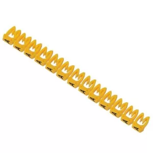 Жовті кабельні маркери IEK UMK01-02-A МКН-«A» 1.5мм² (1500шт/упак)