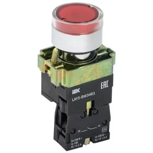 Кнопка керування LAY5-BW3461 з підсвіткою червона 1з IEK