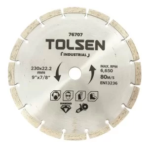 Алмазний сегментний диск Tolsen (76707) 230х22.2х10мм «Профі»