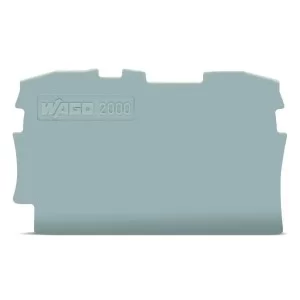 Торцевая/промежуточная пластина Wago 2000-1291 толщиной 0,7мм (серая)