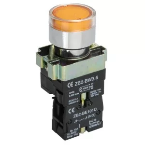 Кнопка LAY5-BW3561 с подсветкой желтая 1з IEK