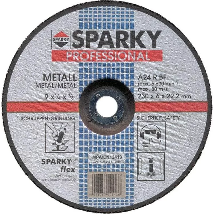 Шлифовальный диск по металлу SPARKY 230x6x22.2