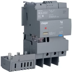 Блок защитного отключения Hager HBA127H для автоматических выключателей Х160: 3P 125A утечка тока 300мА