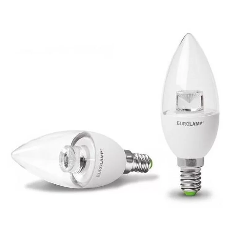 Лампа светодиодная EKO (D) Candle 6W E14 прозрачная 4000K (50) EUROLAMP цена 28грн - фотография 2