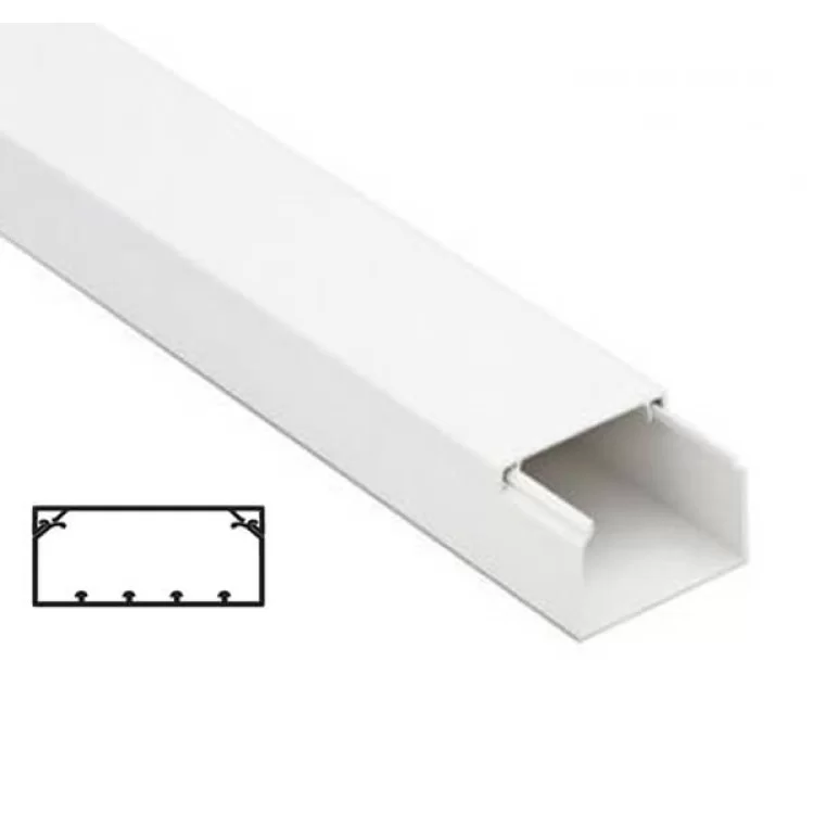 Короб з направляючими In-Liner, 120x80, довжина 2м, колір білий, DKC