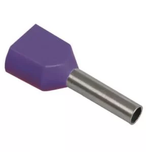 Наконечник-гільза НГИ2 2,5-10 з ізол. фланцем (Фіолетовий) (100 шт)