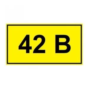 Самоклеющаяся табличка «42 В»