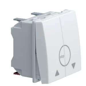 2-клавішний вимикач жалюзі контактор Hager Systo WS301 2М (білий)