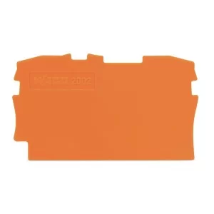 Конечная пластина Wago 2002-1292 к двухконтактной клемме (оранжевая)