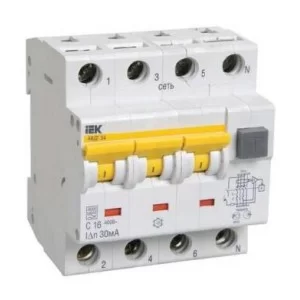 Дифференциальный автоматический выключатель IEK АВДТ34, C16А, 30мА