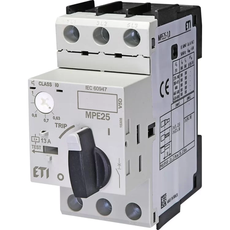 Автомат захисту двигуна ETI 004648005 MPE25-1.0