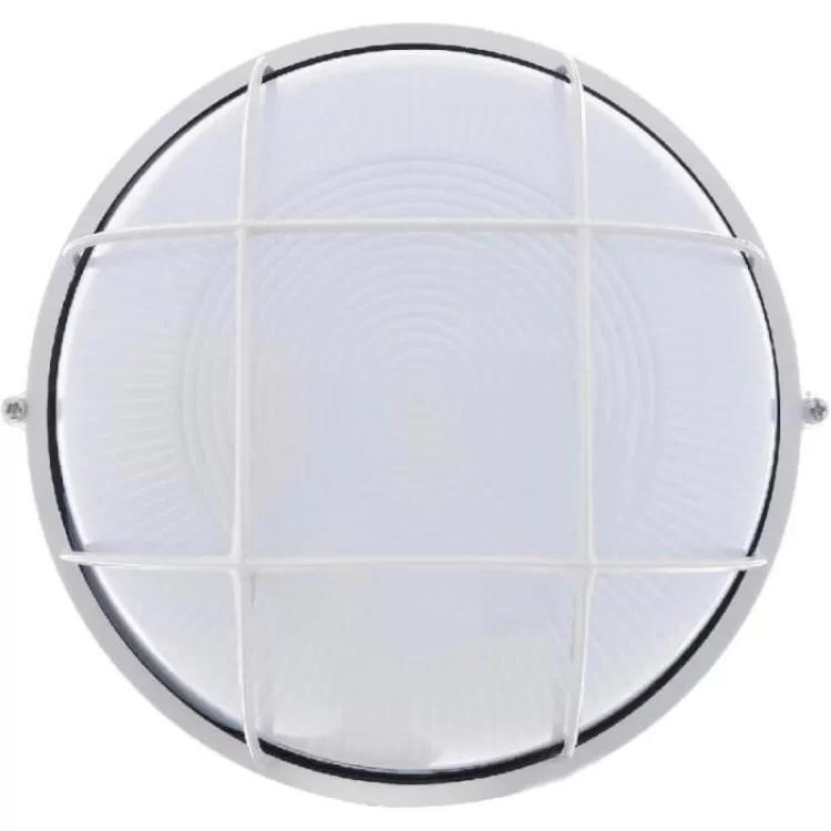Світлодіодний круглий настінний світильник Євросвітло 56669 WOL-10 100Вт Е27 IP65 з решіткою (білий)