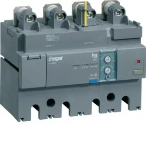 Блок защитного отключения Hager HBD401H для автоматических выключателей h630: 4P 400A утечка тока 0,03-6А задержка 0,06-1сек