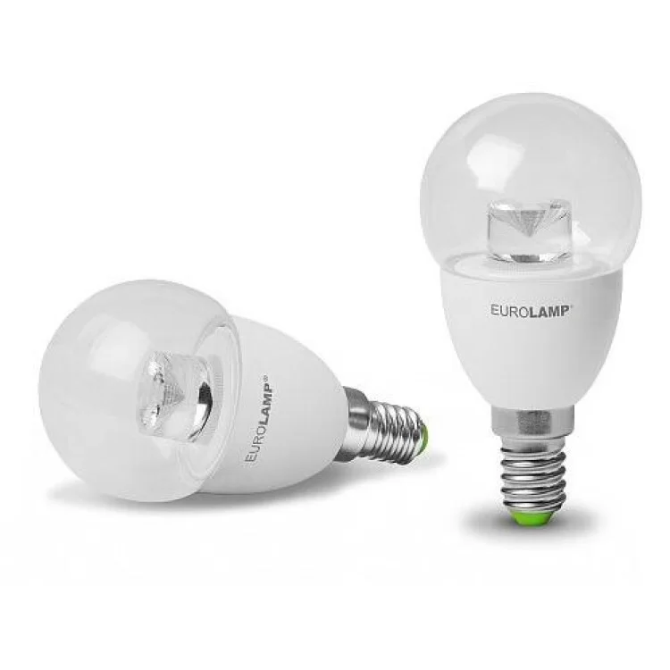 Лампа светодиодная ЭКО (D) G45. 5W. E14. 3000K прозрачная (50) EUROLAMP цена 95грн - фотография 2
