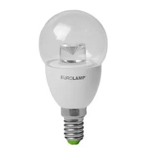 Лампа светодиодная ЭКО (D) G45. 5W. E14. 3000K прозрачная (50) EUROLAMP