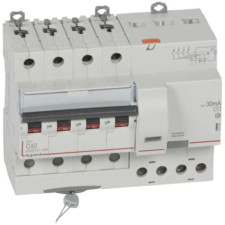 Диференційний автоматичний вимикач Legrand (411190) 4P C 40A 30мA AC