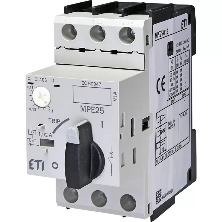 Автомат захисту двигуна ETI 004648001 MPE25-0.16