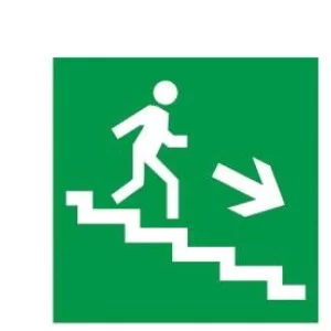Знак «Напрямок до виходу по сходам донизу» правосторонний YPC30-50NEV-LNAPRVN
