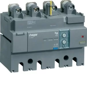 Блок защитного отключения Hager HBD631H для автоматических выключателей h630: 4P 500A утечка тока 0,03-6А задержка 0,06-1сек