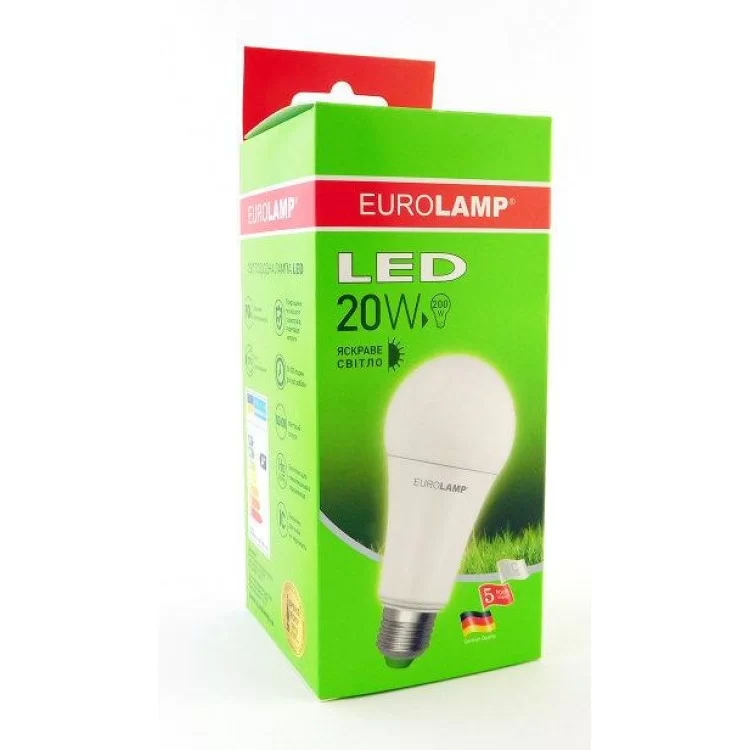 Лампа светодиодная ЕКО (D) A75 20W E27 4000K (50) EUROLAMP (LED-A75-20274(D)) цена 135грн - фотография 2
