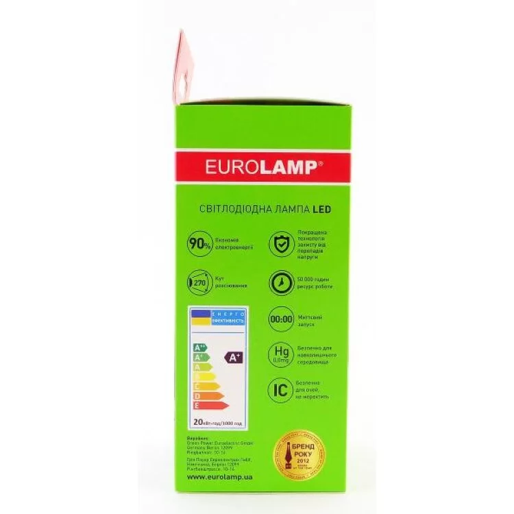 в продаже Лампа светодиодная ЕКО (D) A75 20W E27 4000K (50) EUROLAMP (LED-A75-20274(D)) - фото 3