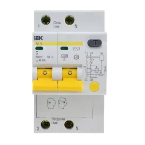 Диференційний автоматичний вимикач IEK АД12М 2Р, С50,30мА