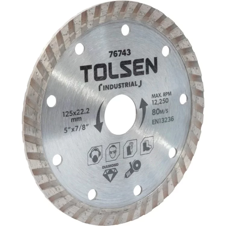 Алмазний турбо диск Tolsen (76743) 125х22.2х10мм «Профі»