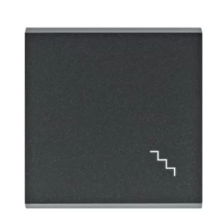 Клавіша Hager WL6033 Lumina з символом Сходи (чорна)