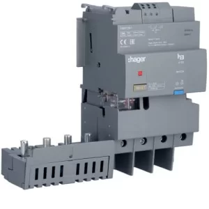 Блок защитного отключения Hager HBA128H для автоматических выключателей Х160: 4P 125A утечка тока 300мА