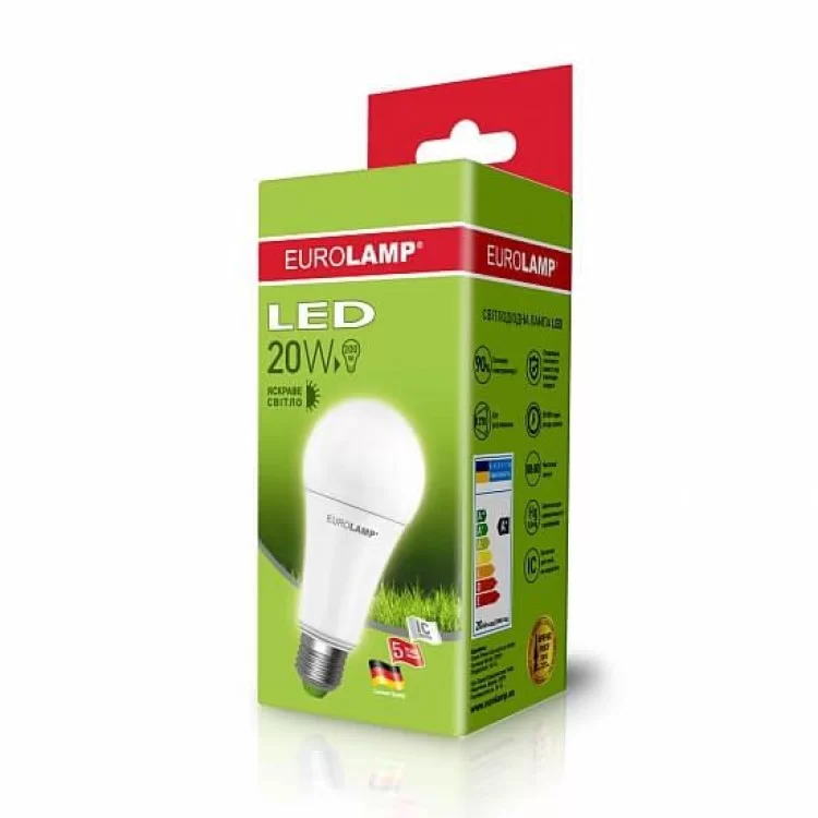 Лампа светодиодная EKO (D) A70 20W E27 4000K EUROLAMP (LED-A70-20274(D)) цена 135грн - фотография 2