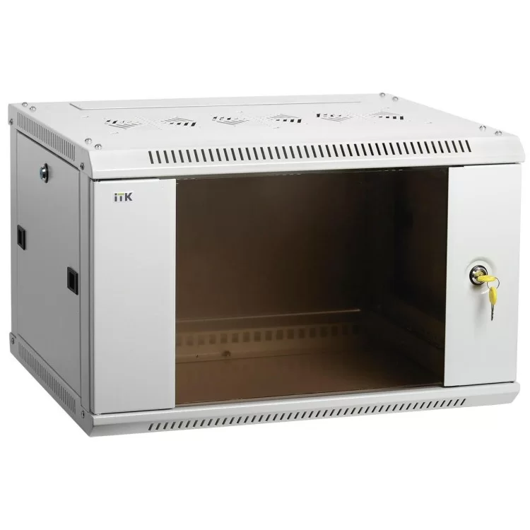 Сіра серверна шафа 19 ITK LWR3-12U64-GF LINEA W 12U 600x450мм
