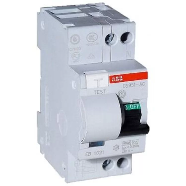 Диференційний автоматичний вимикач ABB DS 951 AC-C6/0,03A