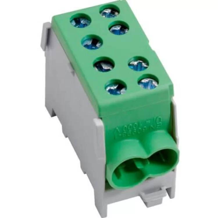 Модульный вводный клеммник Hager KH35E 1P 2x35²/2x25² 63А (зеленый)
