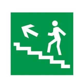 Знак «Напрямок до виходу по сходам вверх» лівосторонній