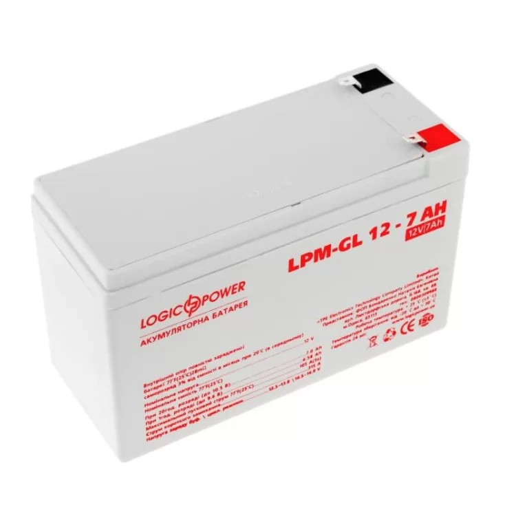 Акумулятор LogicPower LPM-GL 12-7 AH 12В