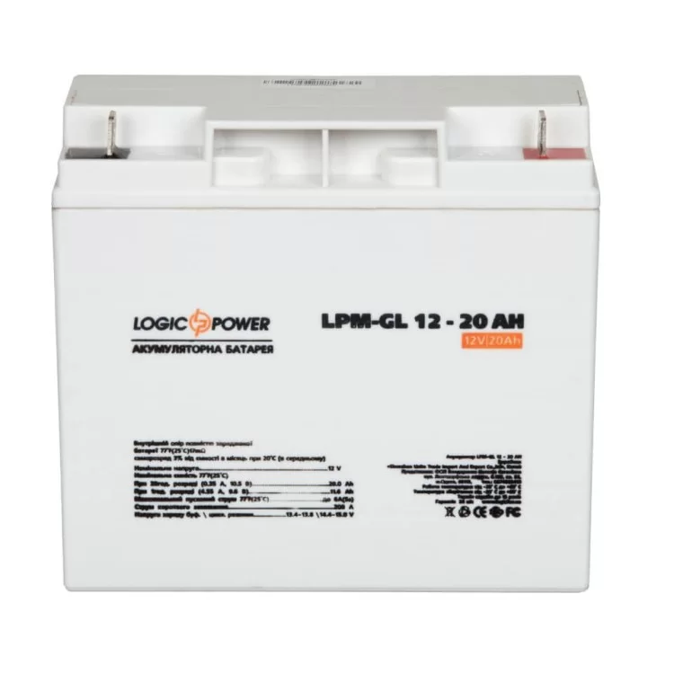 Аккумулятор LogicPower LPM-GL 12-20 AH 12В цена 2 101грн - фотография 2