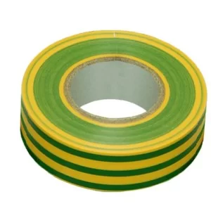 ПВХ ізоляційна стрічка 0,13х15мм жовто-зелена 10 метрів IEK