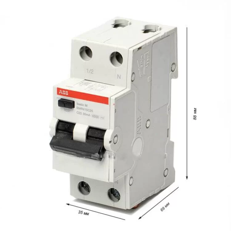в продажу Диференційний автоматичний вимикач ABB BASIC M 1Р+N 20А 4.5кА - фото 3