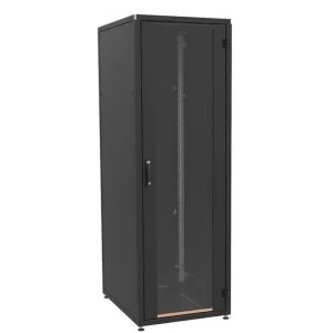 Шкаф напольный Zpas 33U, 600x800, glass door, black (IT-336080-69AA-2-161-FP)