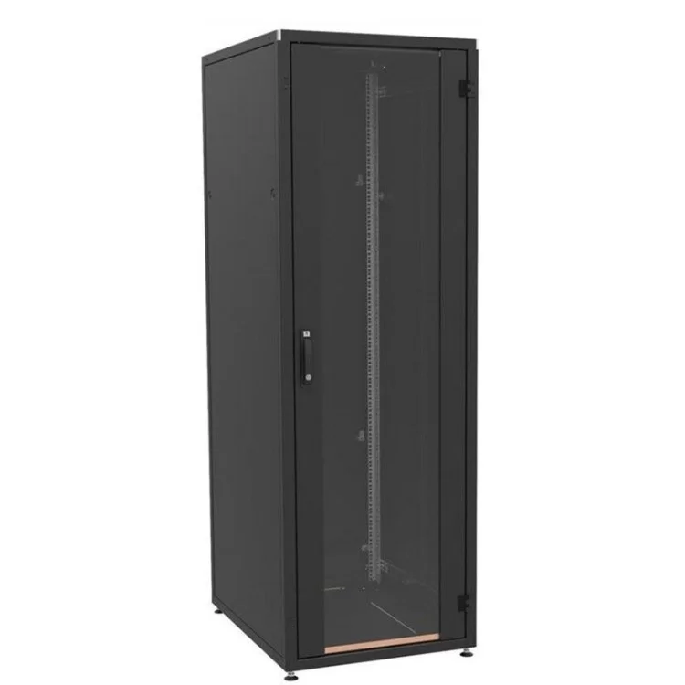 Шкаф напольный Zpas 33U, 600x800, glass door, black (IT-336080-69AA-2-161-FP)