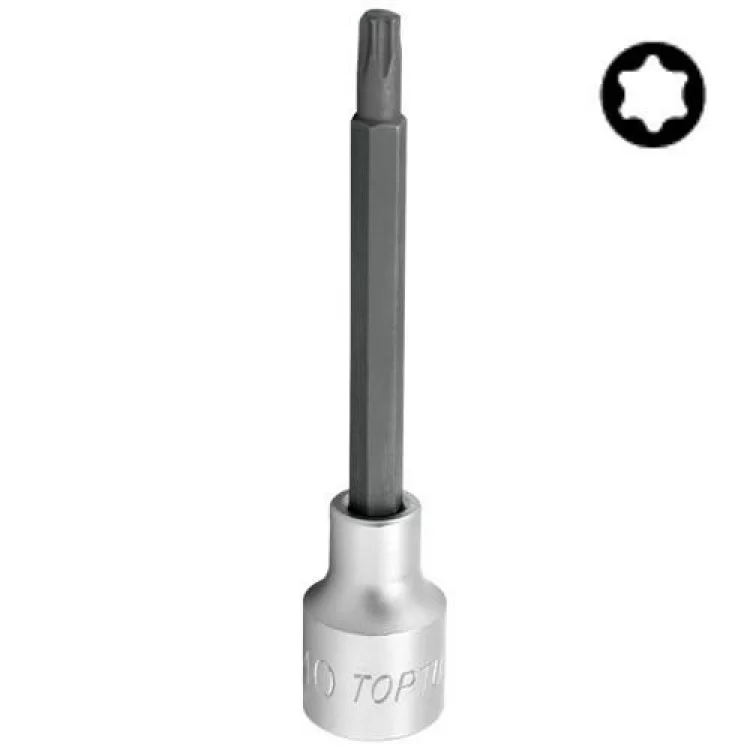Біта-головка TORX TOPTUL T60 L140мм 1/2 з отвором BCVA1660 ціна 158грн - фотографія 2