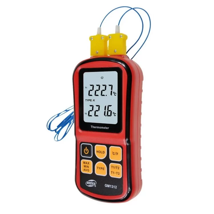 Термометр цифровой двухканальный -250-1767°C BENETECH GM1312