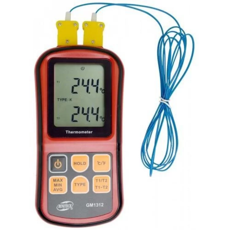 Термометр цифровой двухканальный -250-1767°C BENETECH GM1312 цена 1 059грн - фотография 2
